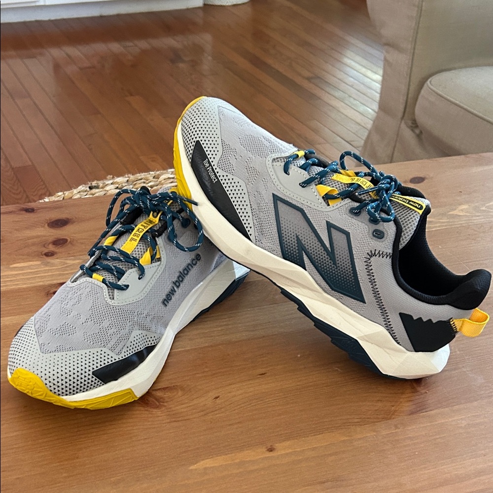 New Balance Gray and Yellow Athletic Shoes - Picture 7 of 12